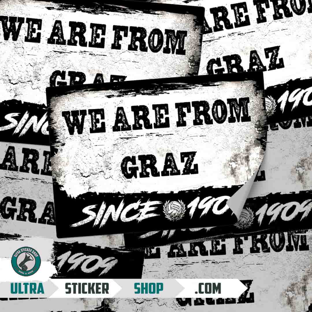 We are from Graz since 1909 Stickers