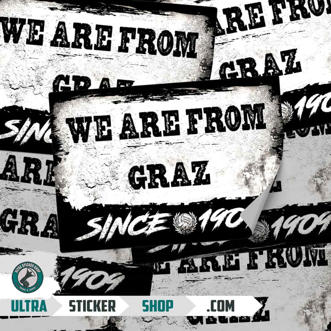 We are from Graz since 1909 Stickers