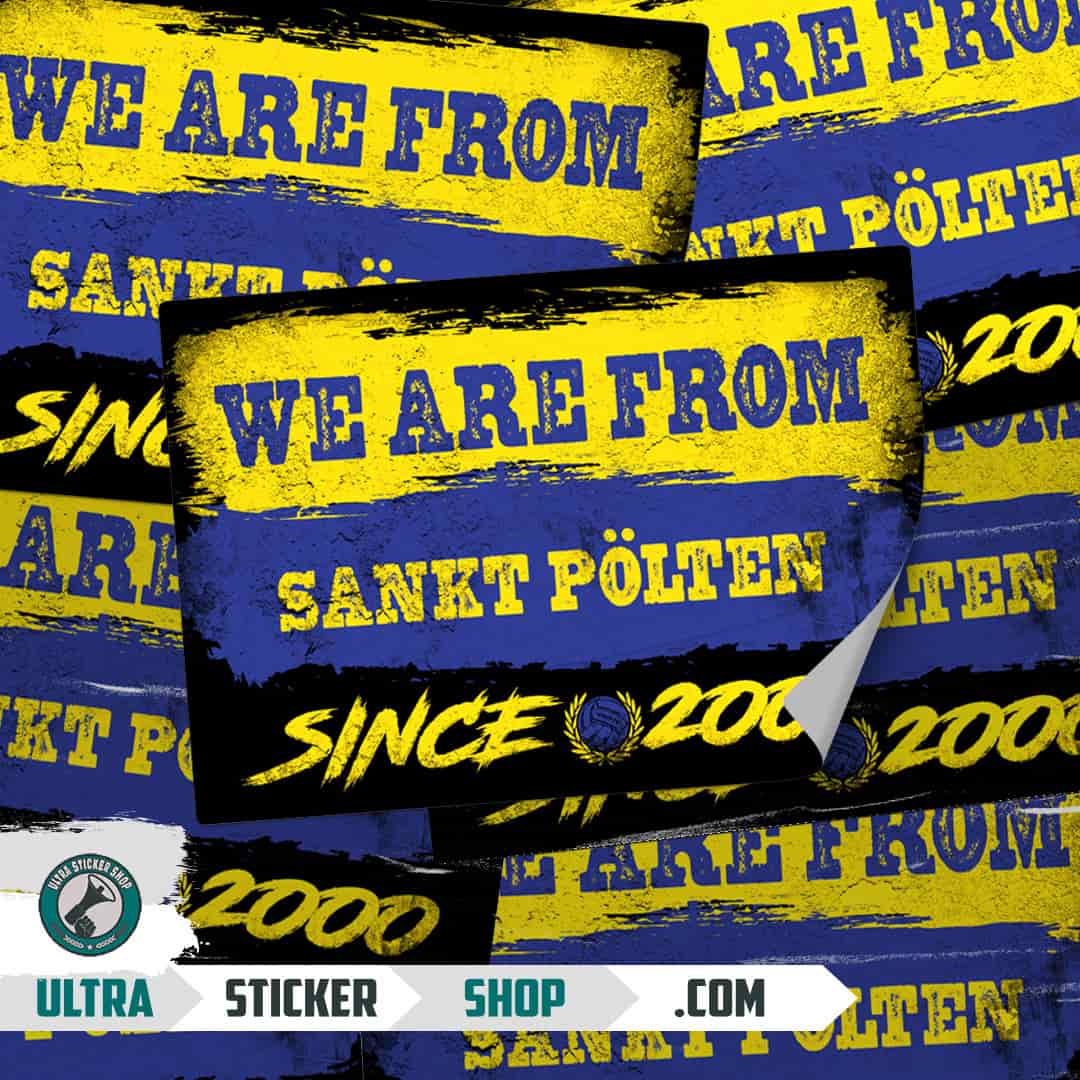 We are from Sankt Pölten since 2000 Stickers
