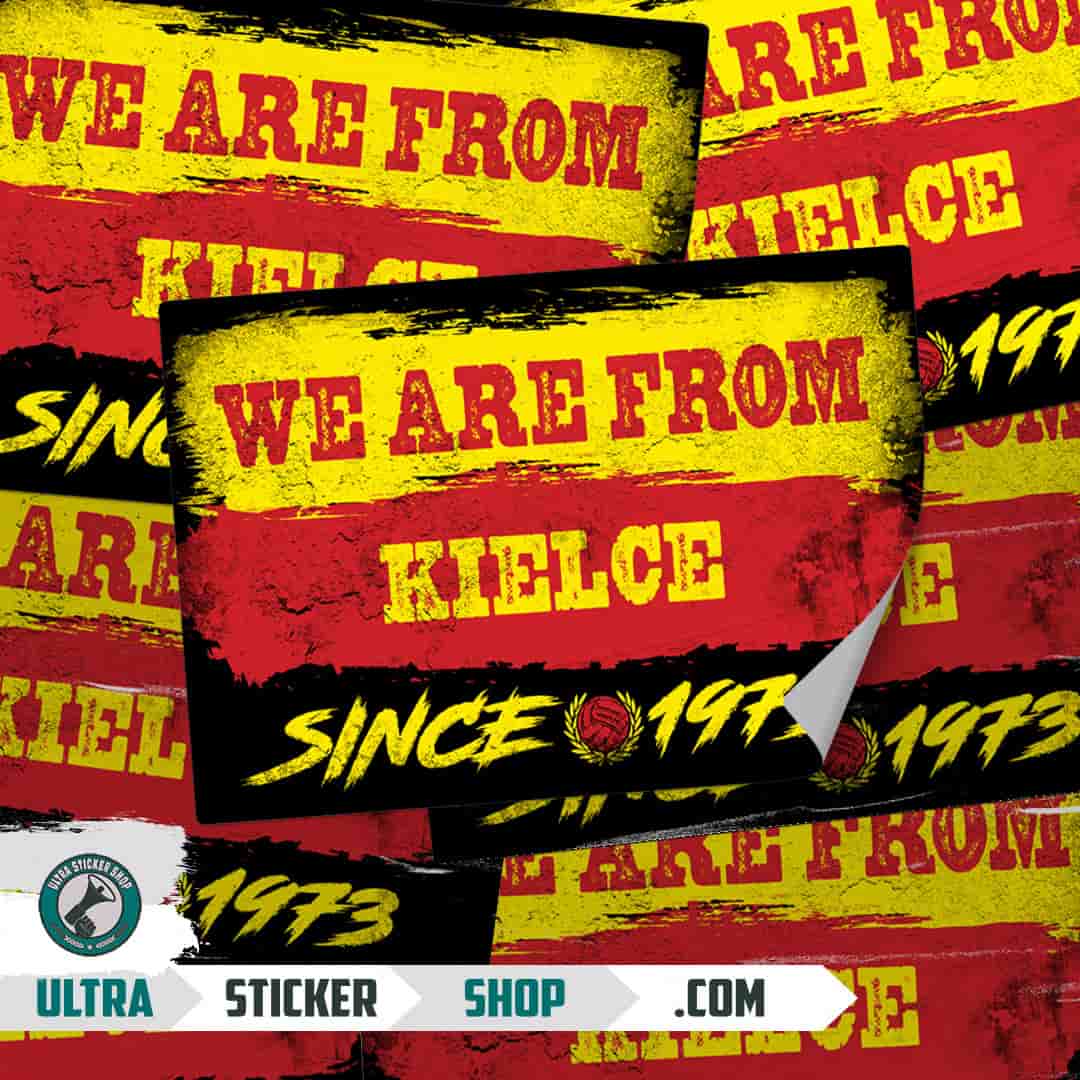 We are from Kielce since 1973 Stickers