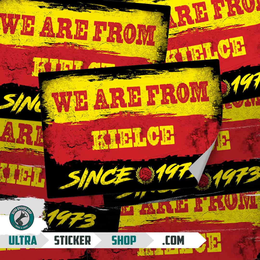 We are from Kielce since 1973 Stickers