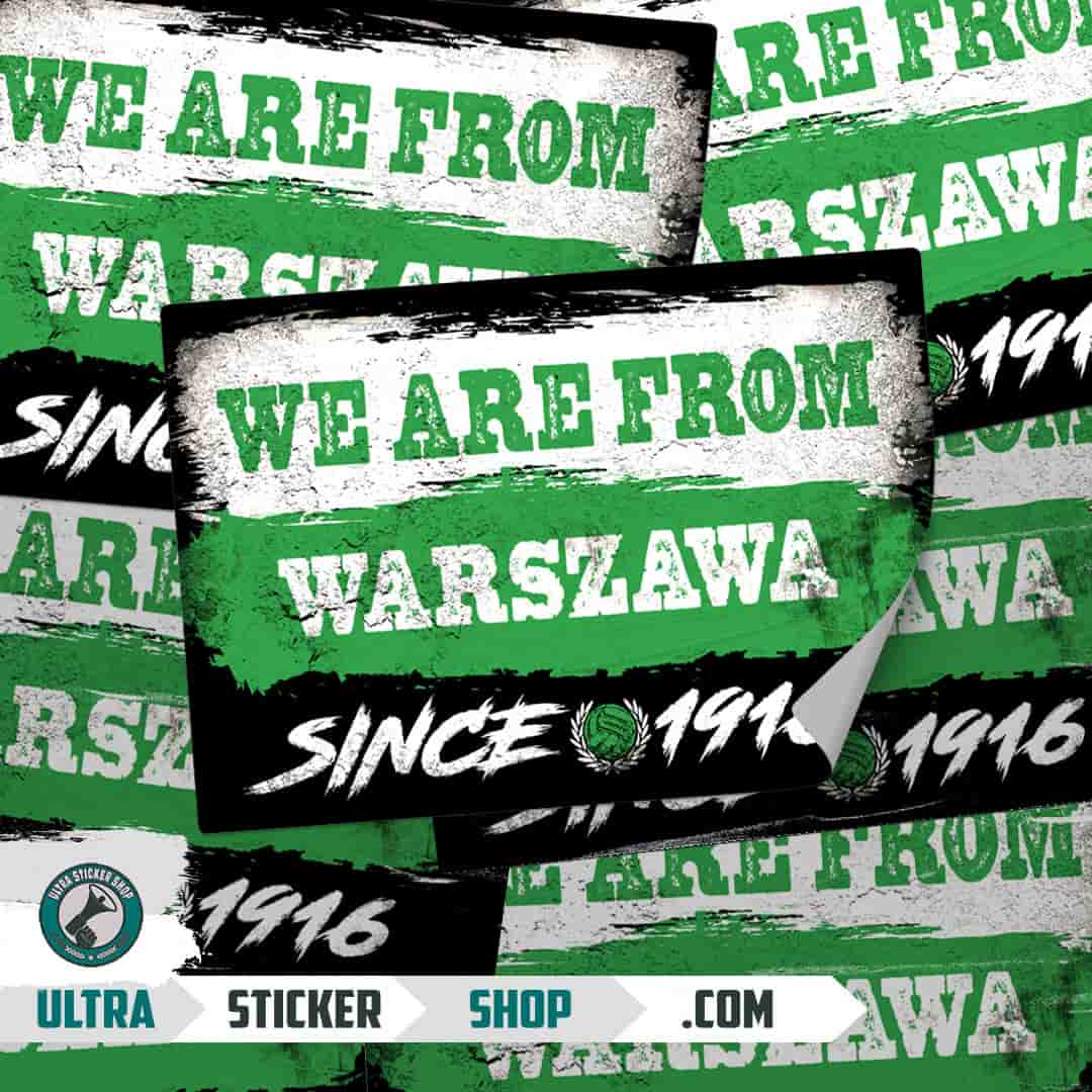 We are from Warszawa since 1916 Stickers