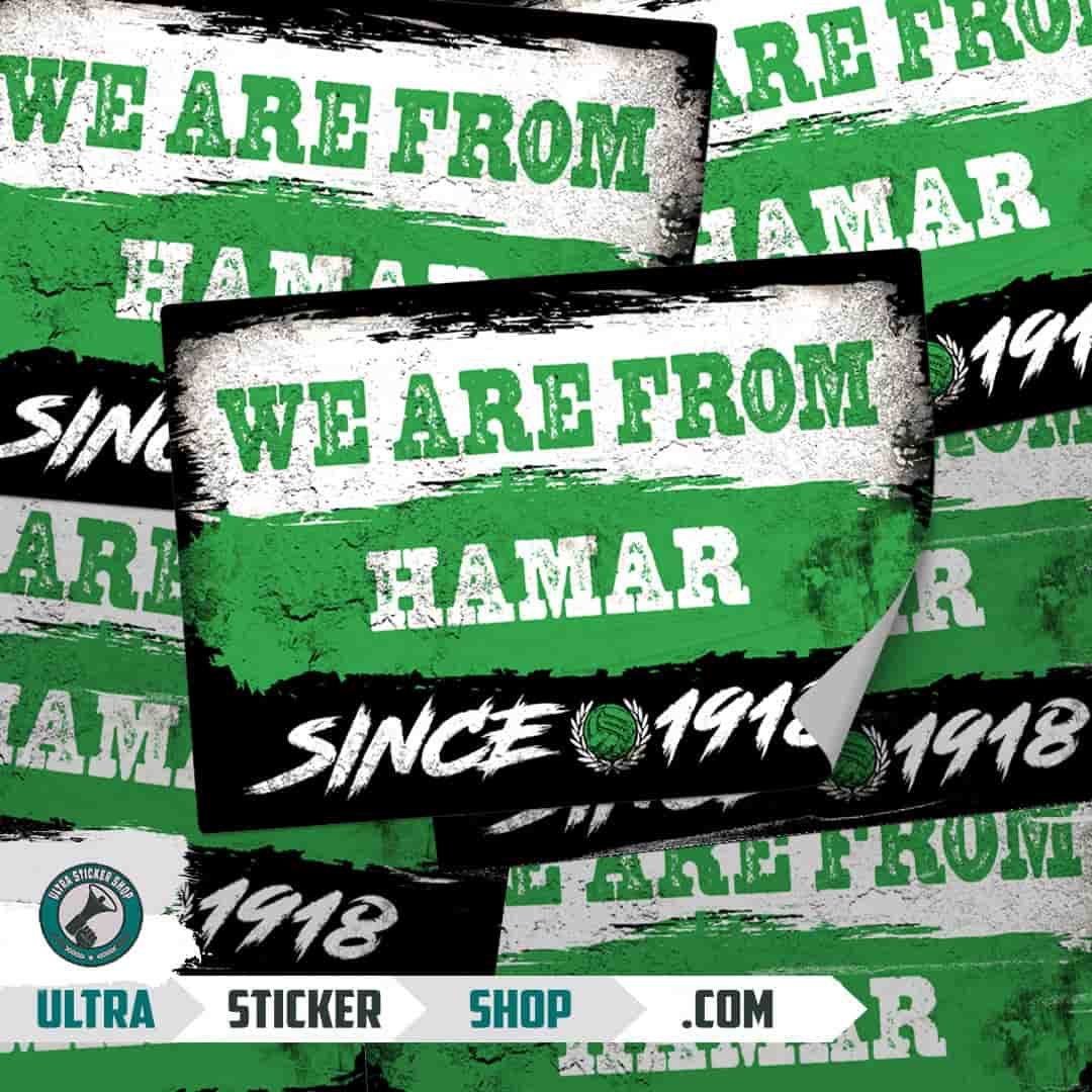 We are from Hamar since 1918 Stickers