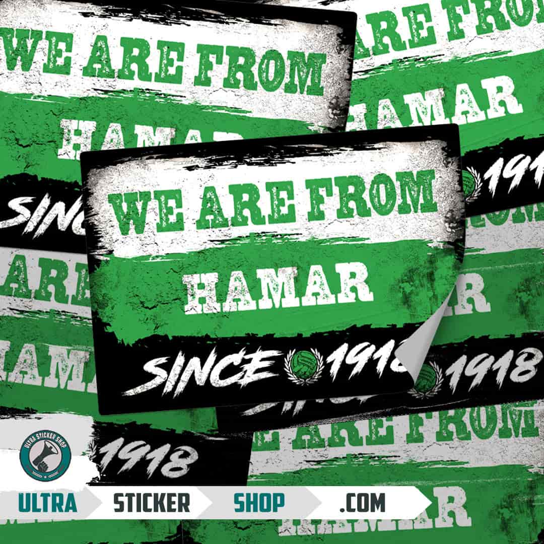 We are from Hamar since 1918 Stickers
