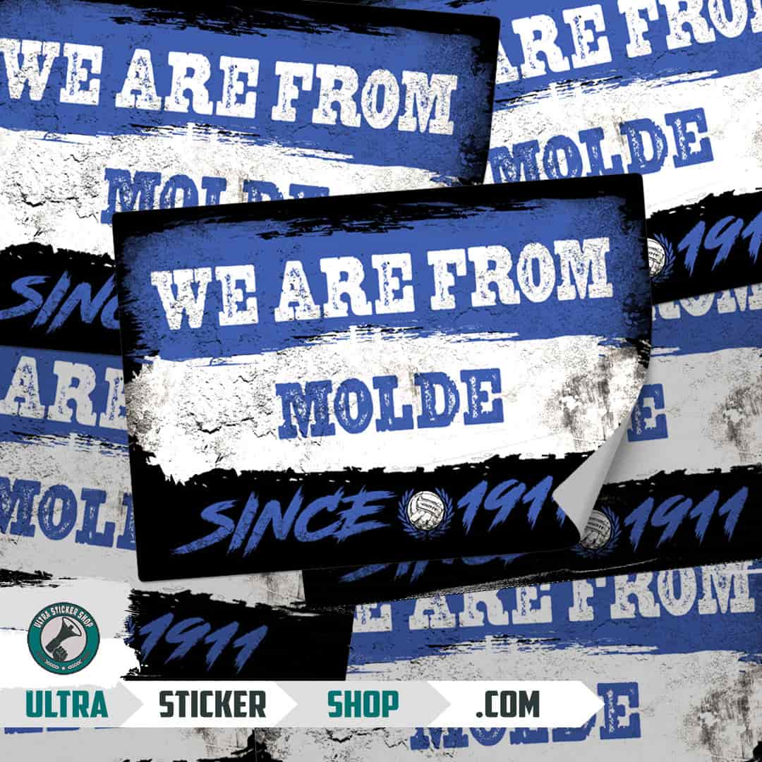 We are from Molde since 1911 Stickers
