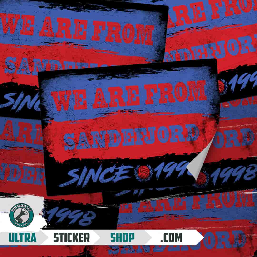We are from Sandefjord since 1998 Stickers
