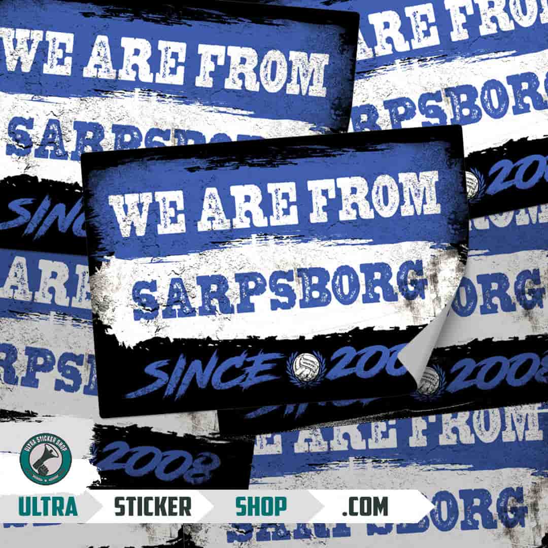 We are from Sarpsborg since 2008 Stickers