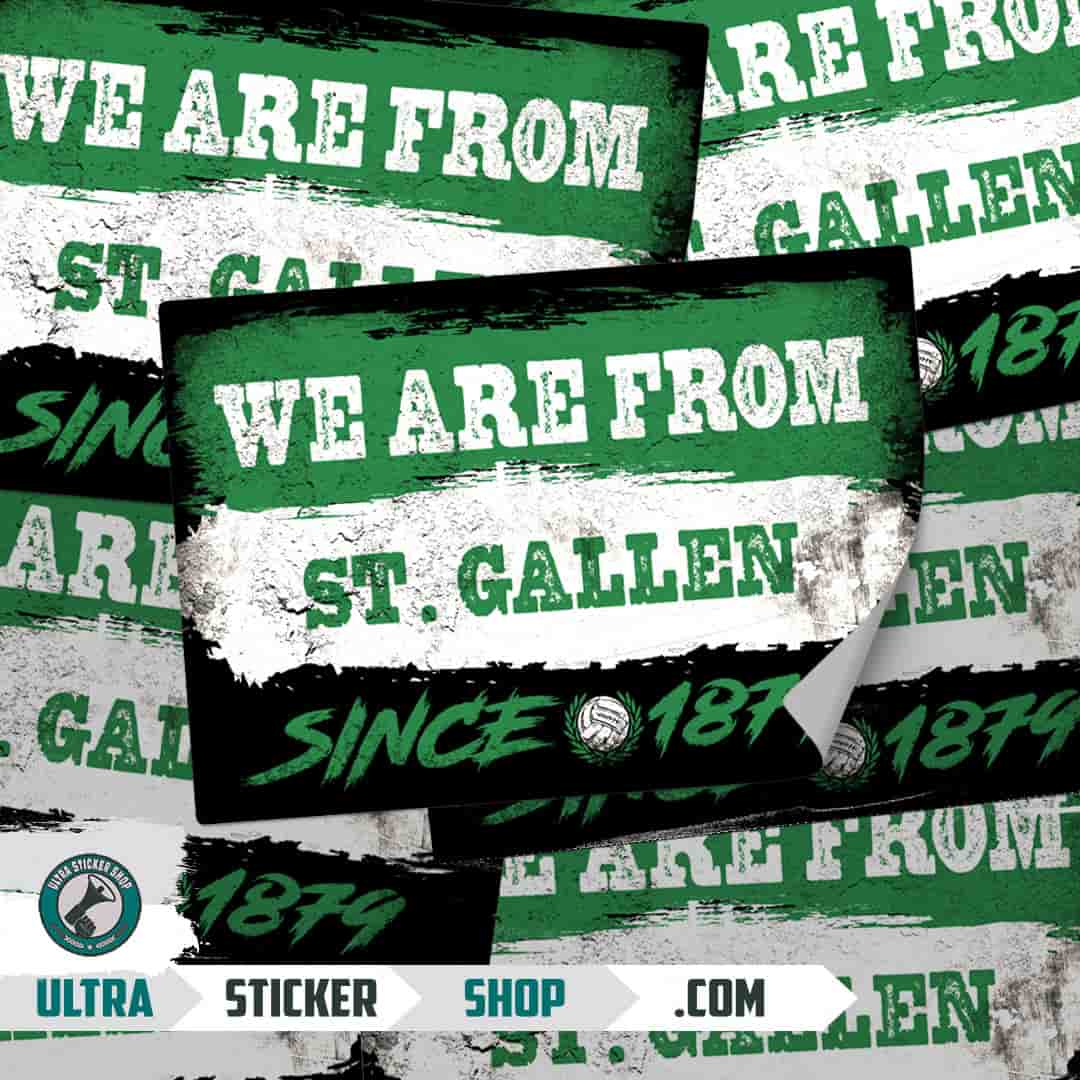 We are from St. Gallen since 1879 Stickers
