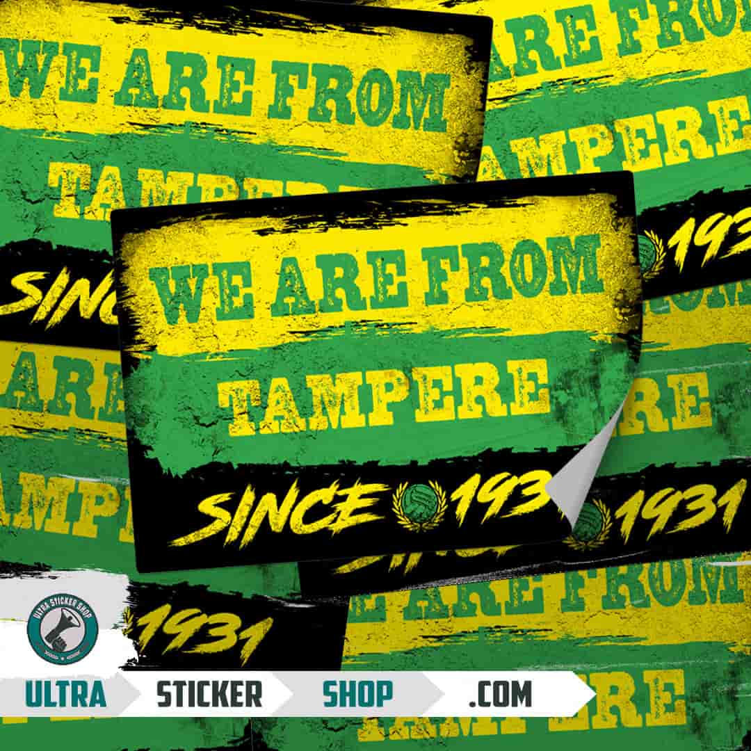 We are from Tampere since 1931 Stickers