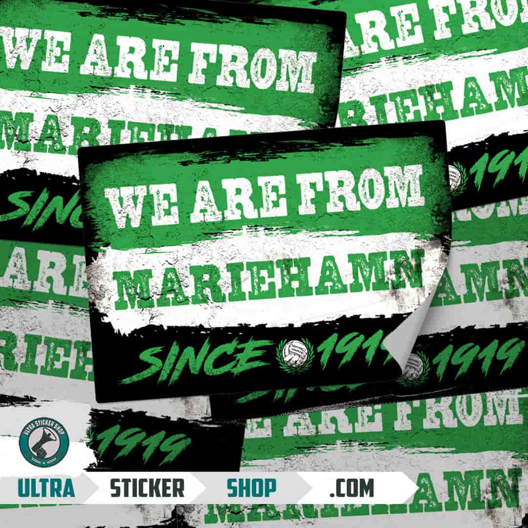 We are from Mariehamn since 1919 Stickers