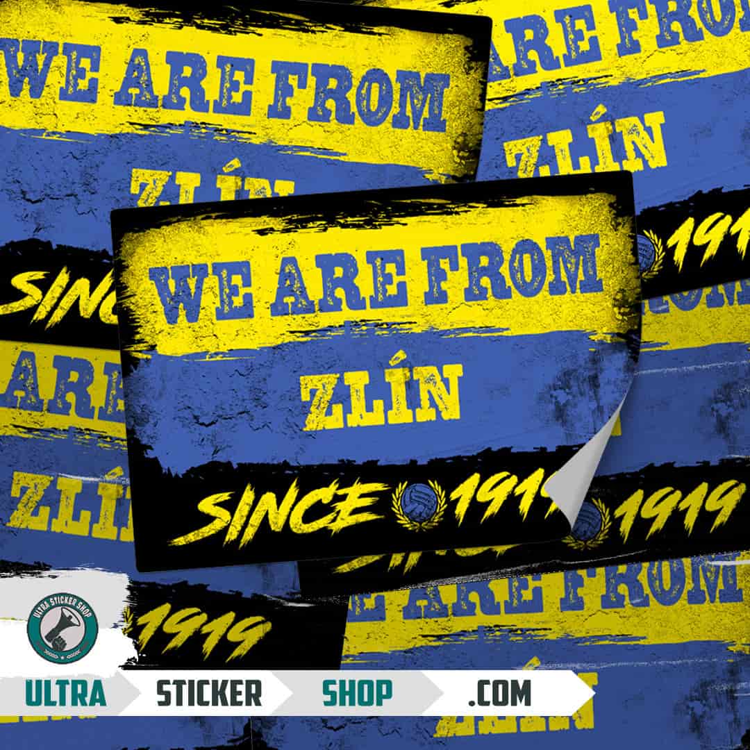 We are from Zlín since 1919 Stickers