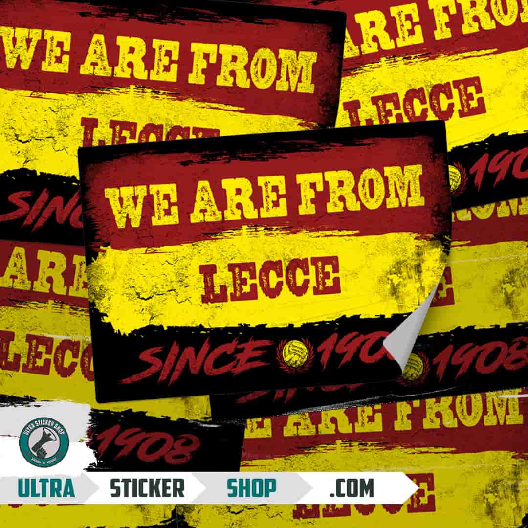 We are from Lecce since 1908 Stickers