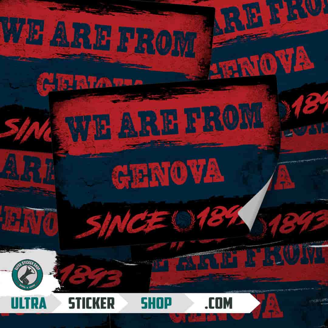 We are from Genova since 1893 Stickers