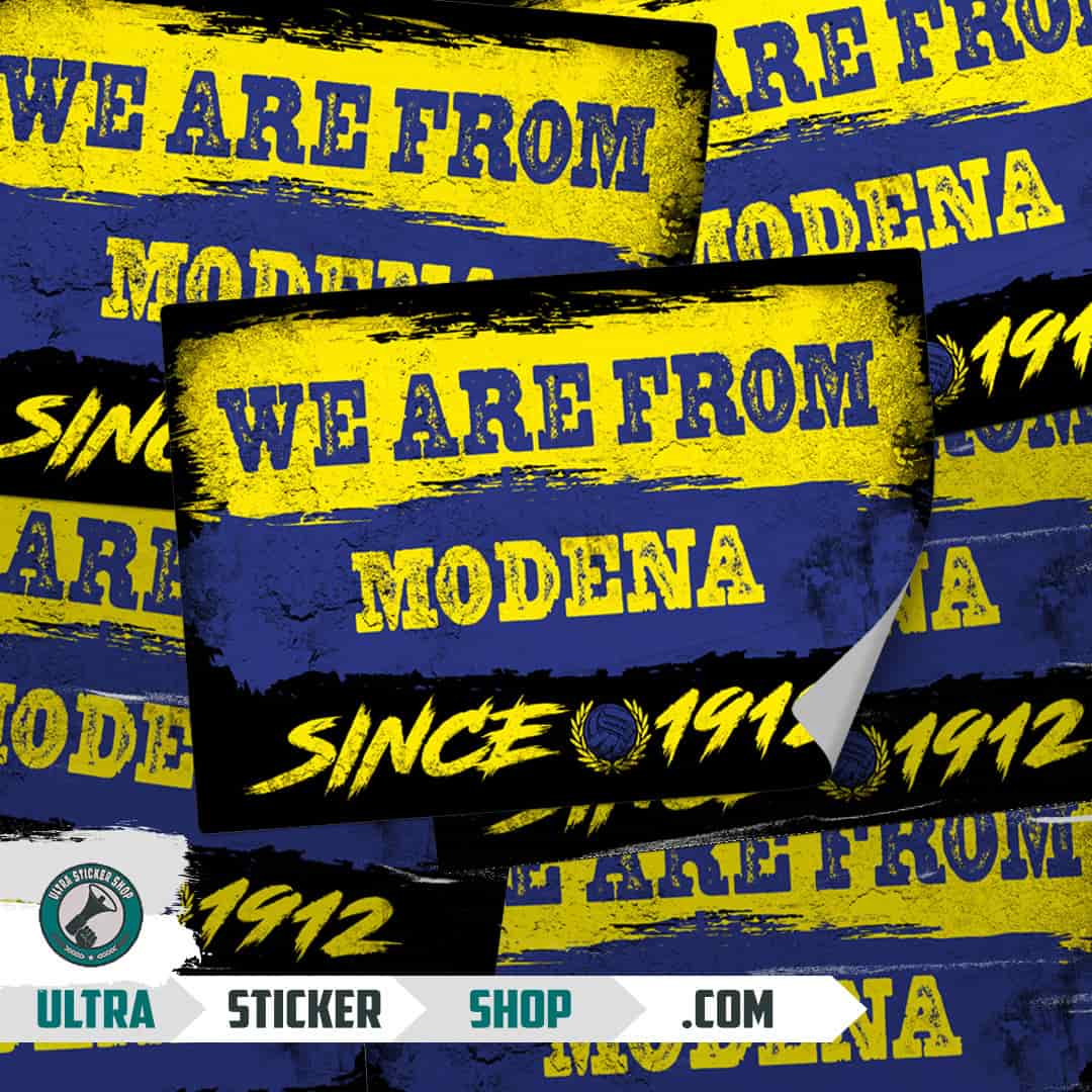 We are from Modena since 1912 Stickers