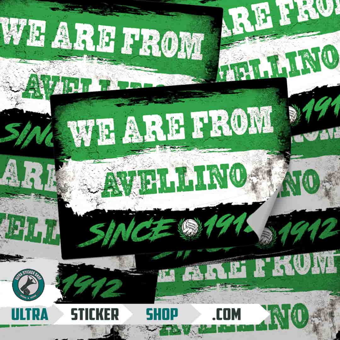 We are from Avellino since 1912 Stickers