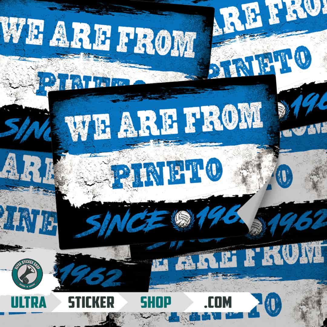 We are from Pineto since 1962 Stickers