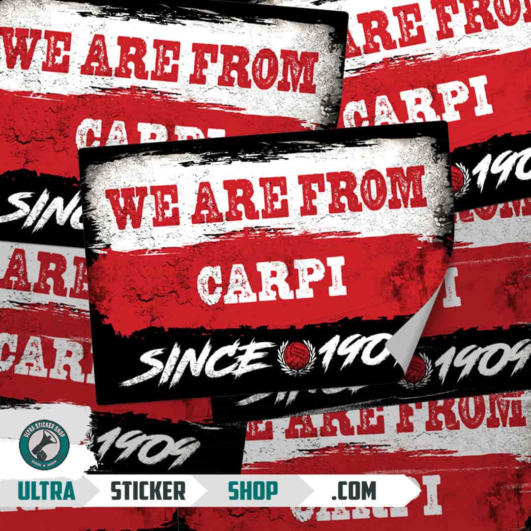 We are from carpi since 1909 Stickers
