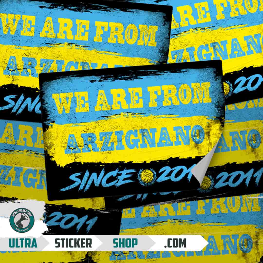 We are from Arzignano since 2011 Stickers