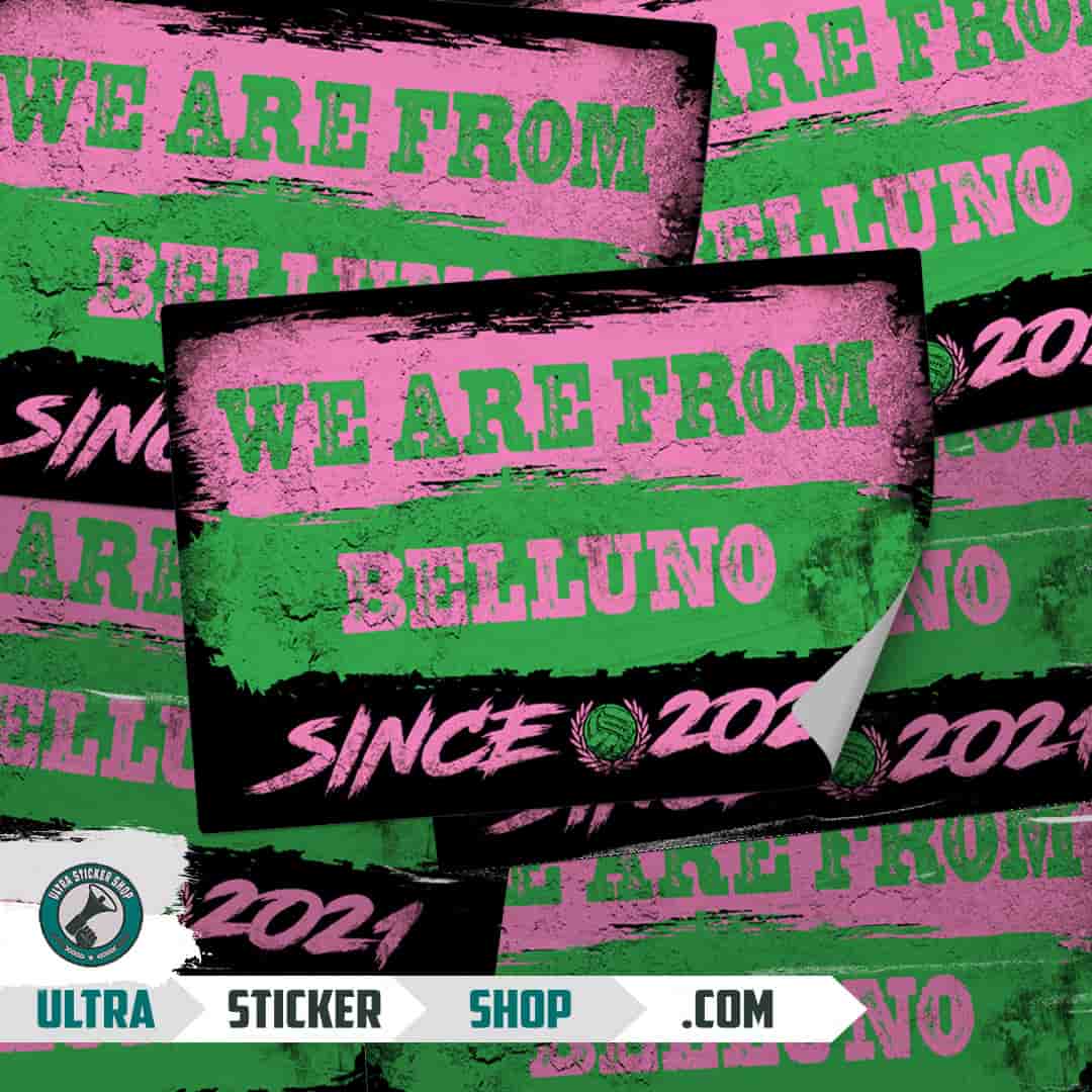 We are from Belluno since 2021 Stickers