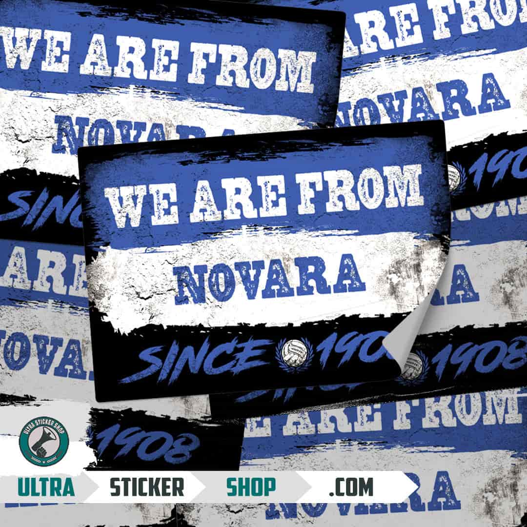 We are from Novara since 1908 Stickers