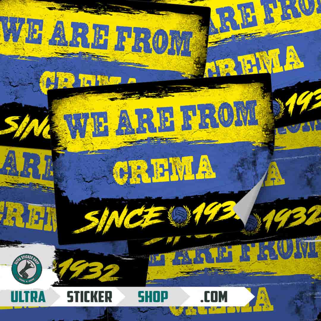 We are from Crema since 1932 Stickers