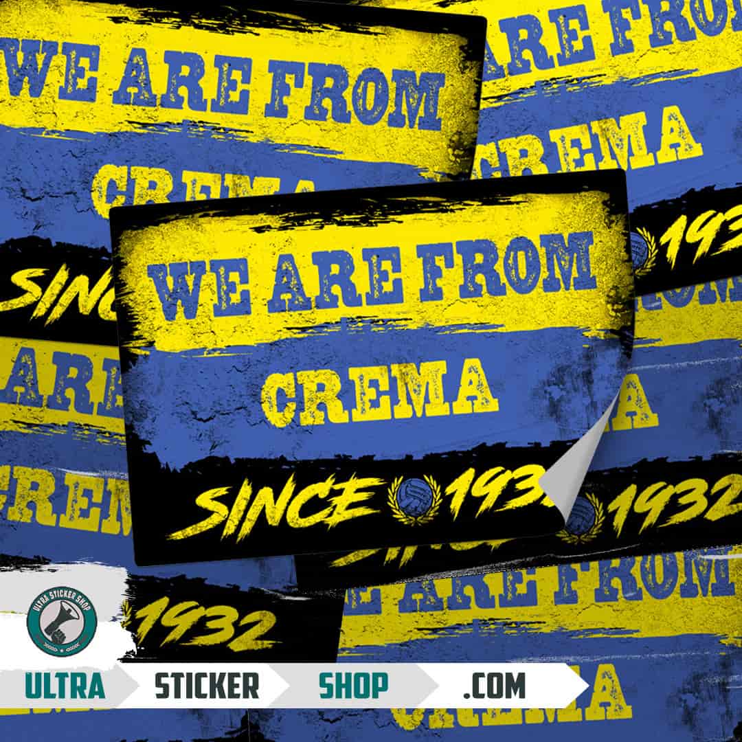 We are from Crema since 1932 Stickers