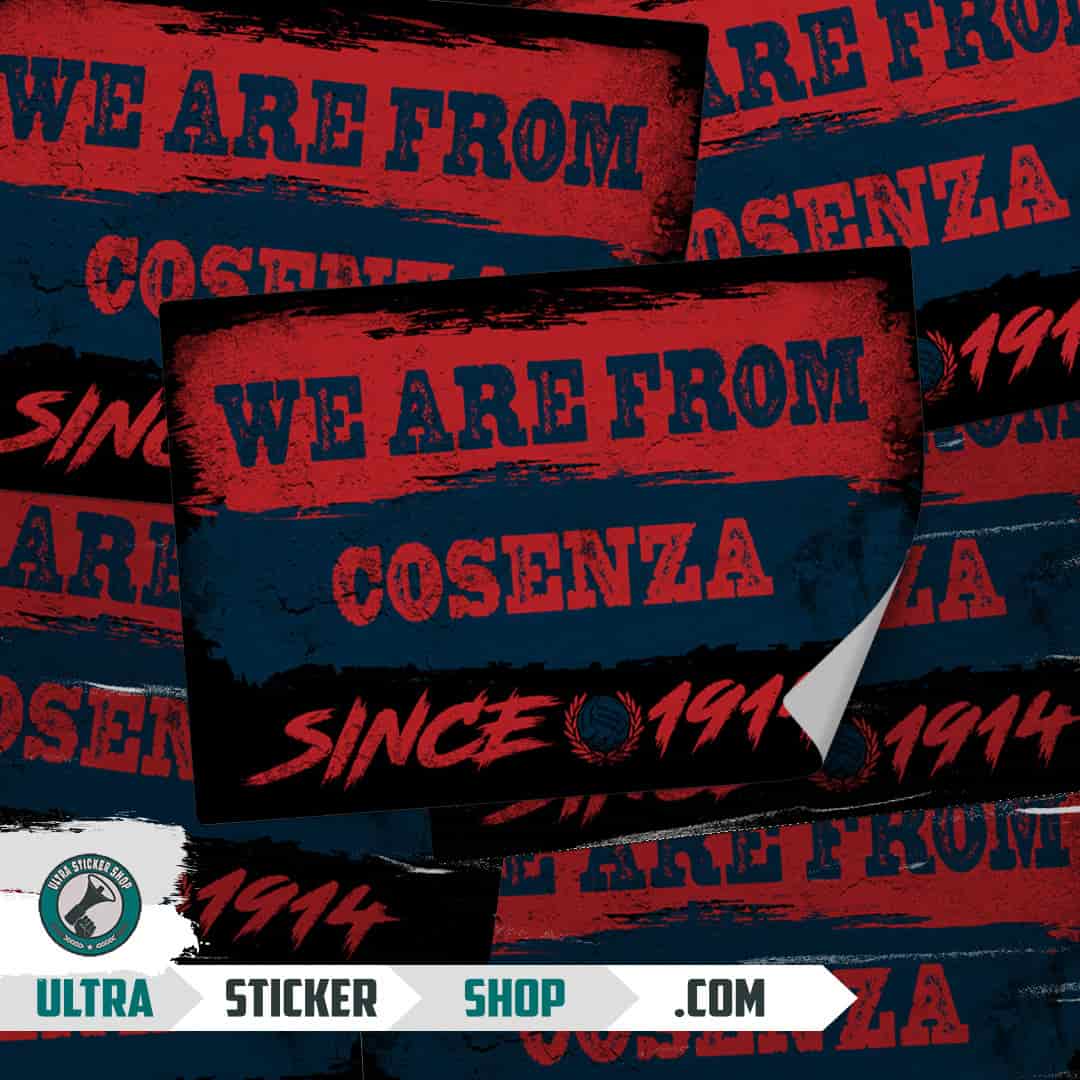 We are from Cosenza since 1914 Stickers