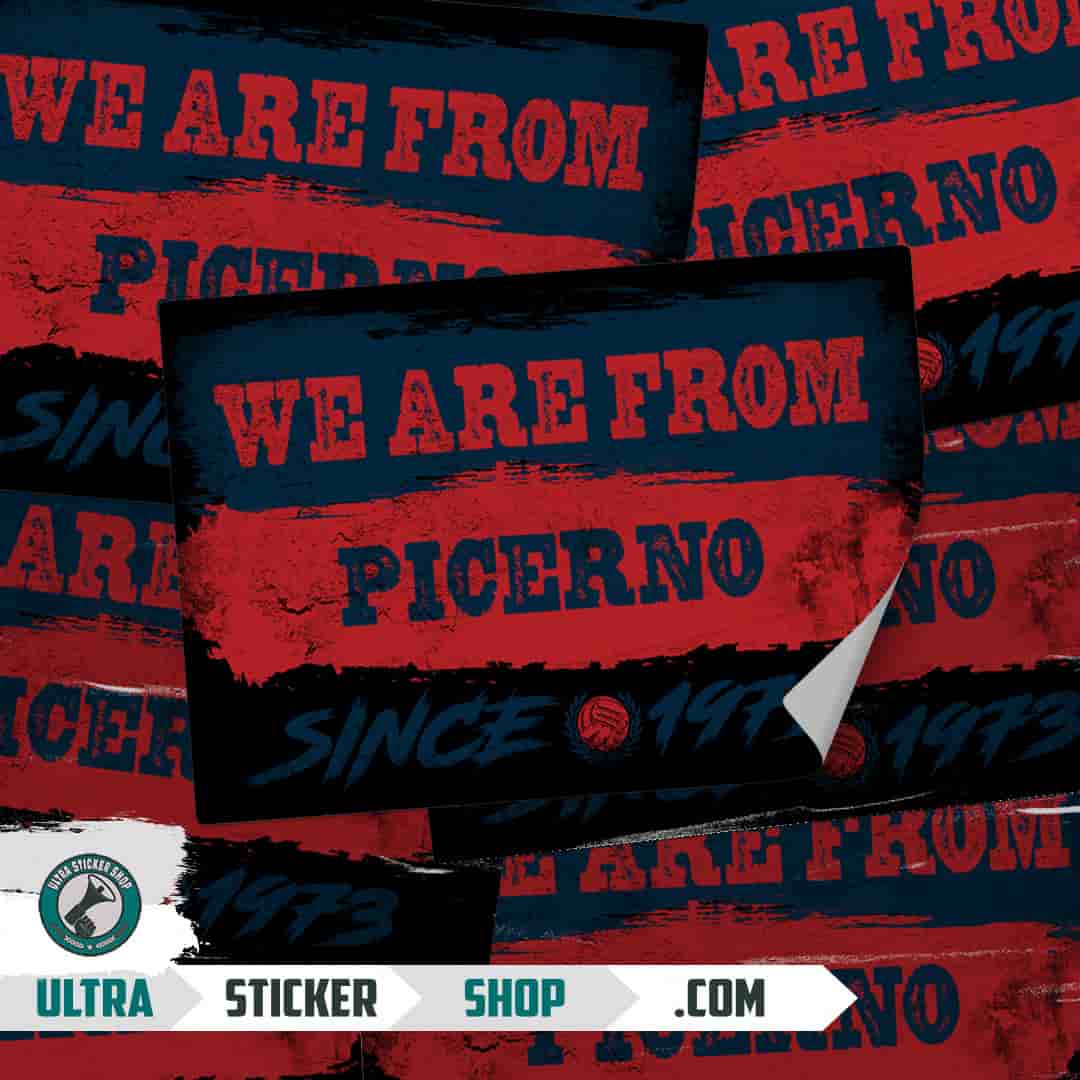 We are from Picerno since 1973 Stickers