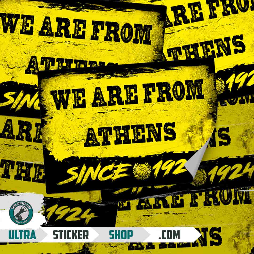 We are from Athens since 1924 Stickers