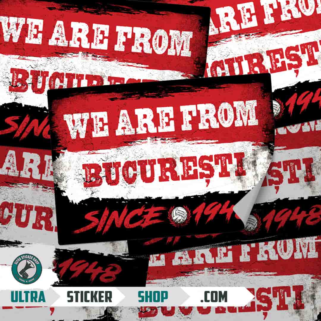 We are from Bucureşti since 1948 Stickers