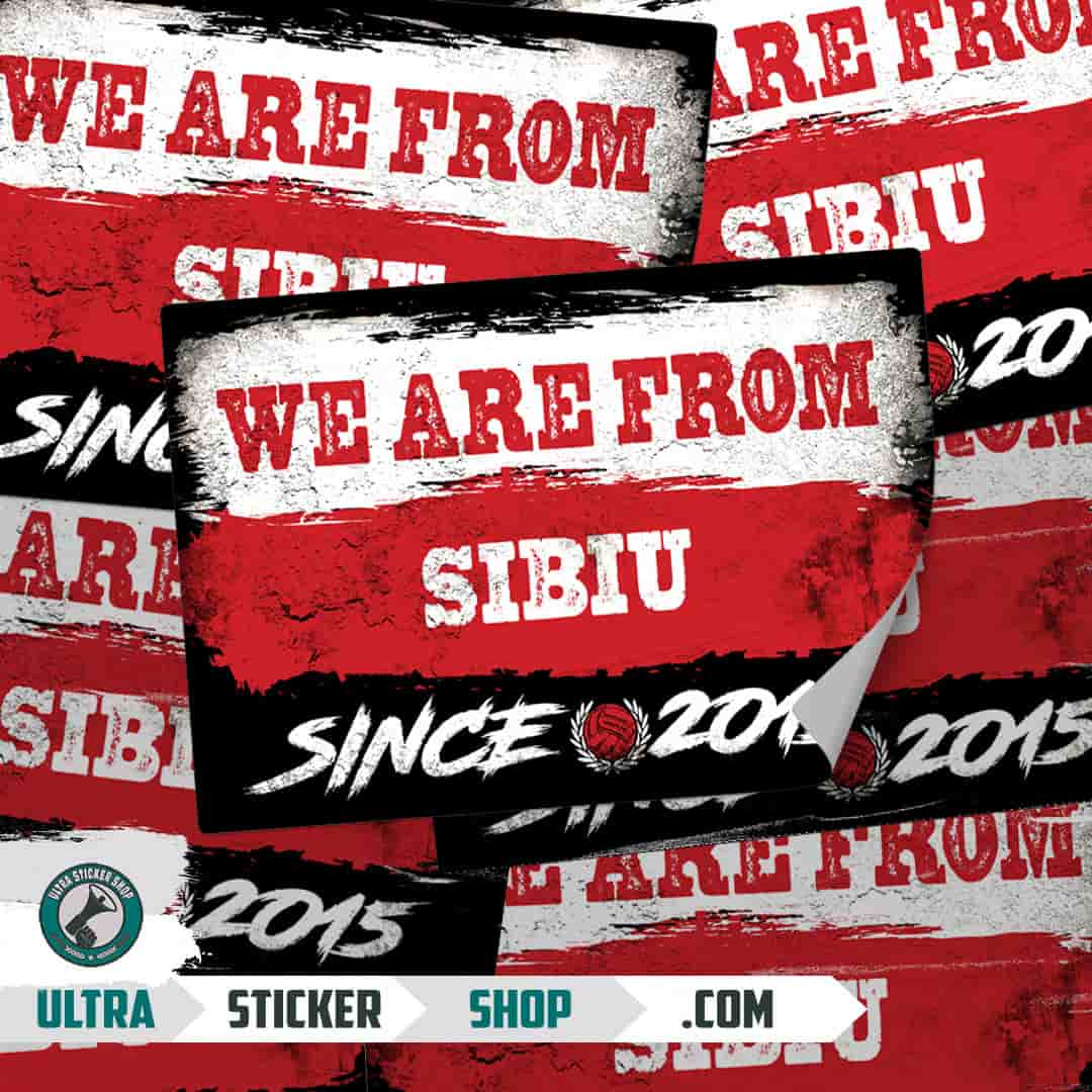 We are from Sibiu since 2015 Stickers