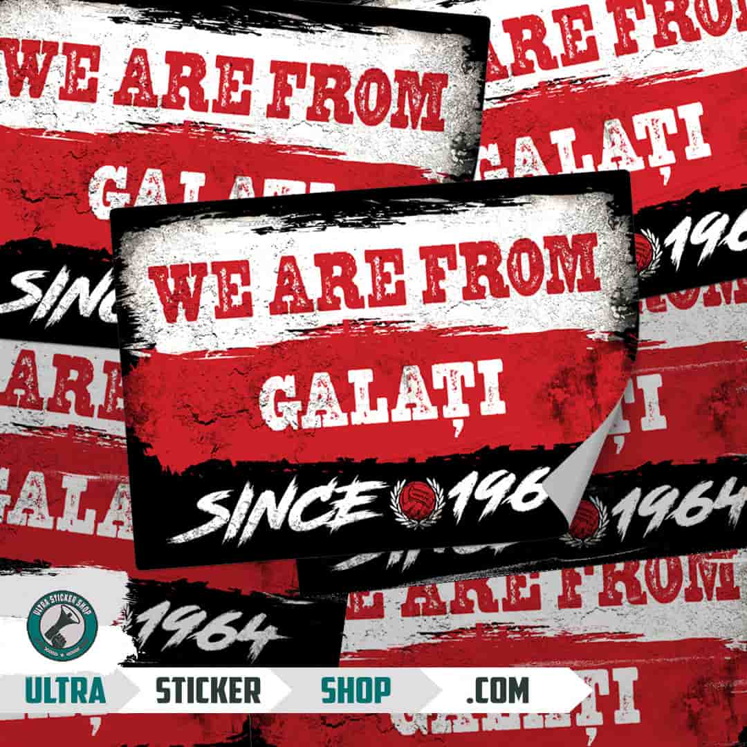 We are from Galați since 1964 Stickers