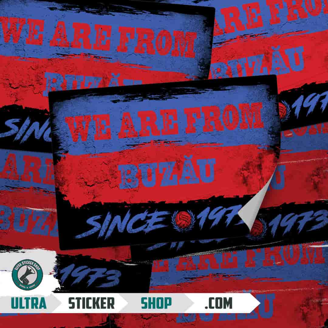 We are from Buzău since 1973 Stickers
