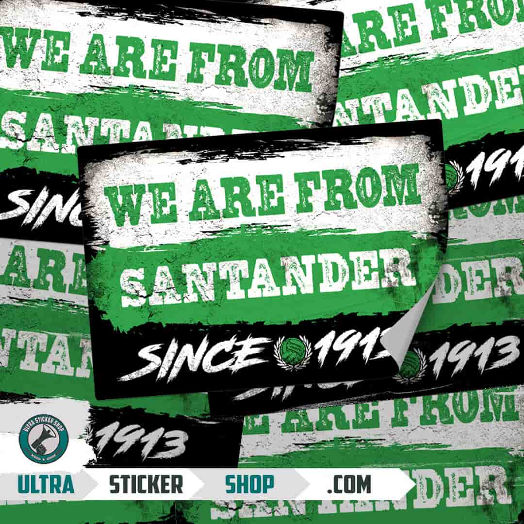 We are from Santander since 1913 Stickers