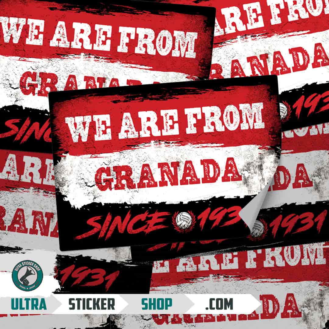We are from Granada since 1931 Stickers