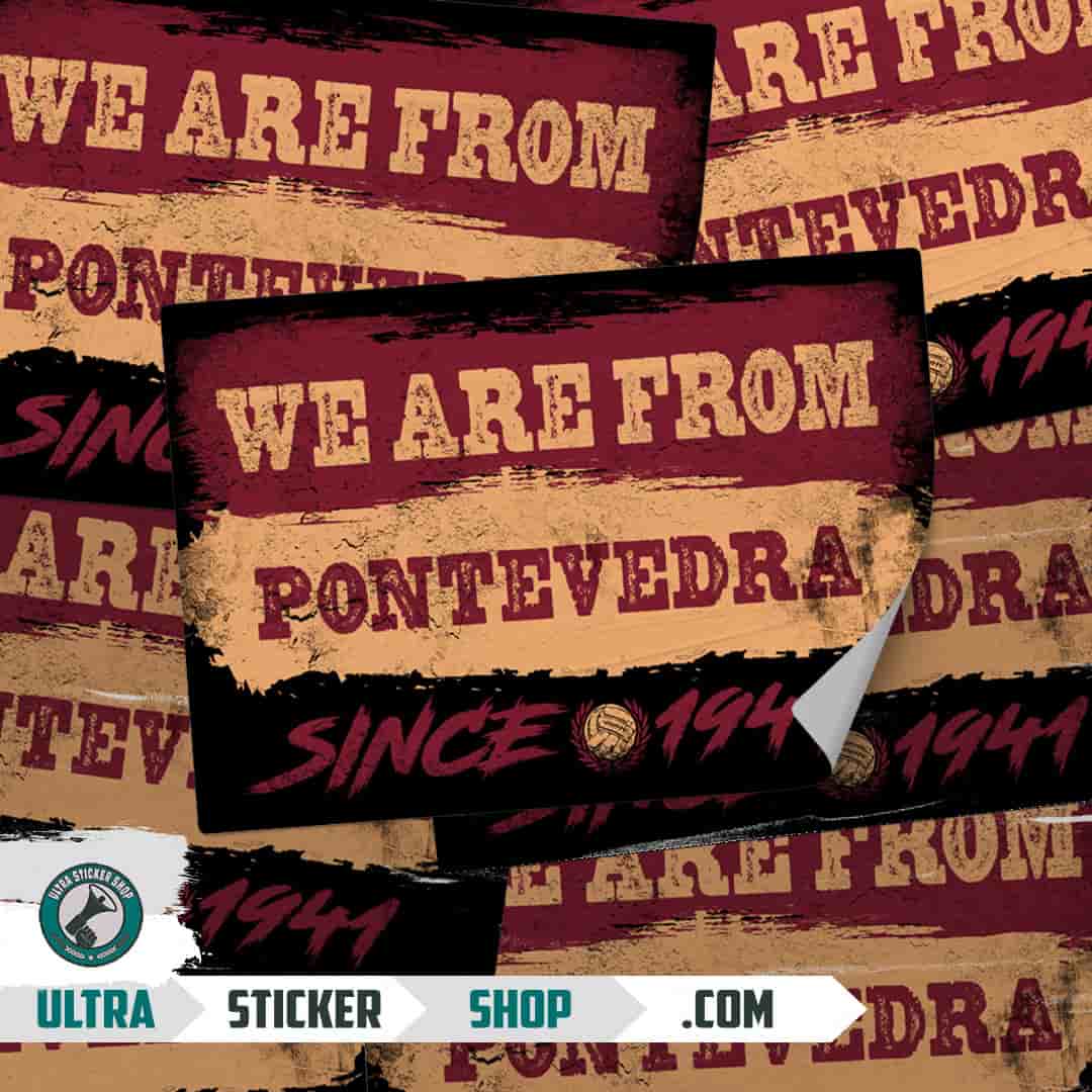 We are from Pontevedra since 1941 Stickers