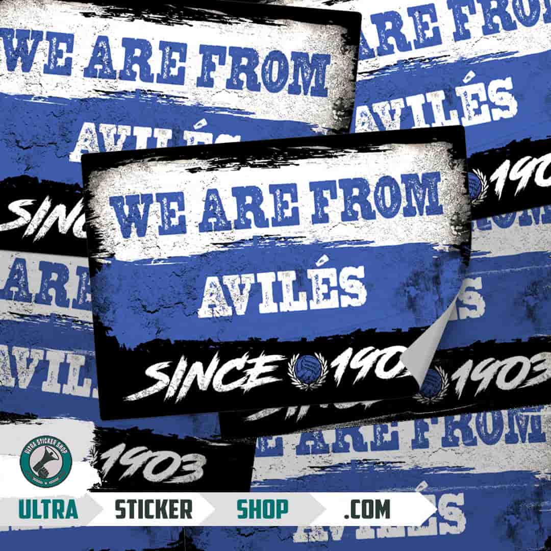 We are from Avilés since 1903 Stickers