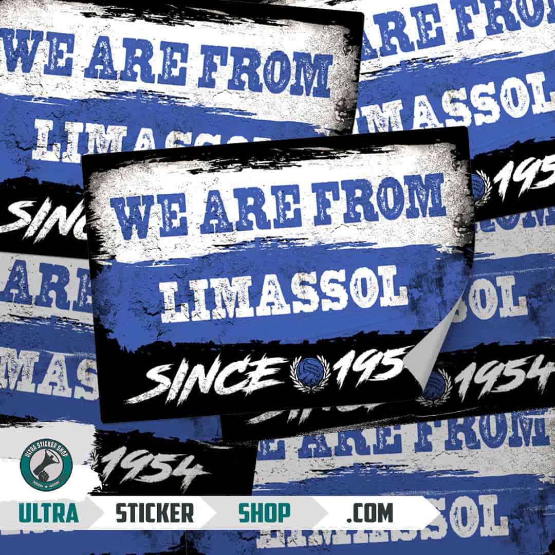 We are from Limassol since 1954 Stickers