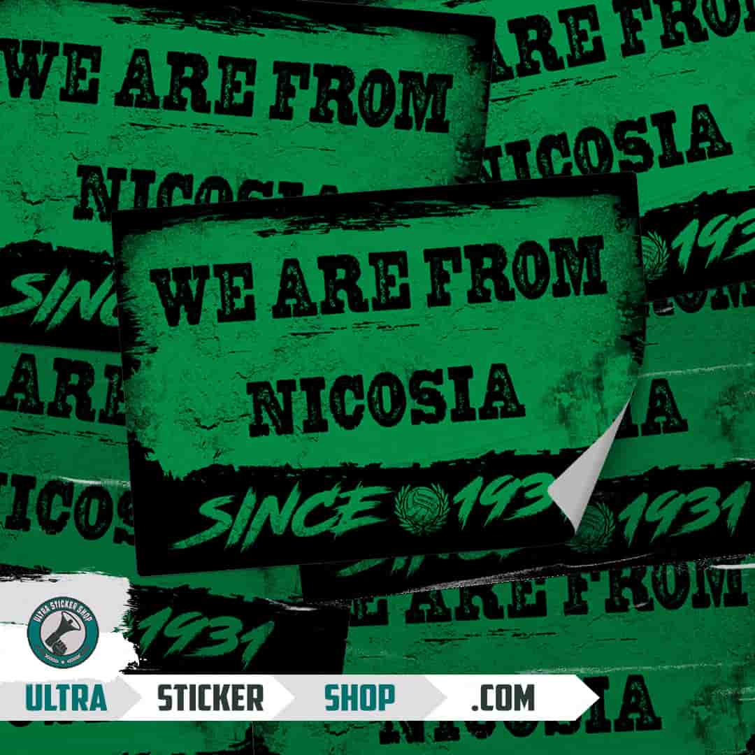 We are from Nicosia since 1931 Stickers