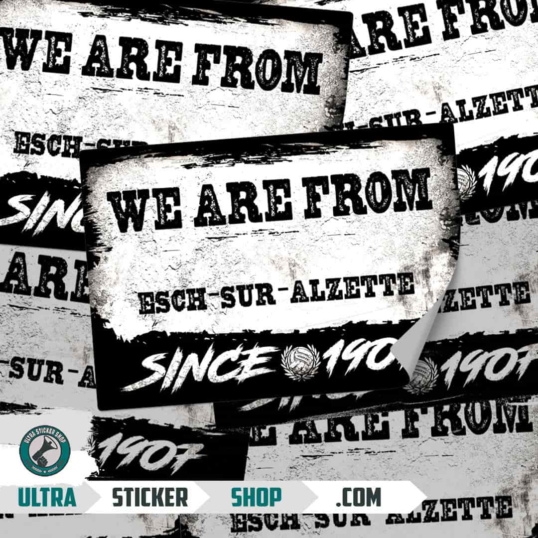 We are from Esch-sur-Alzette since 1907 Stickers