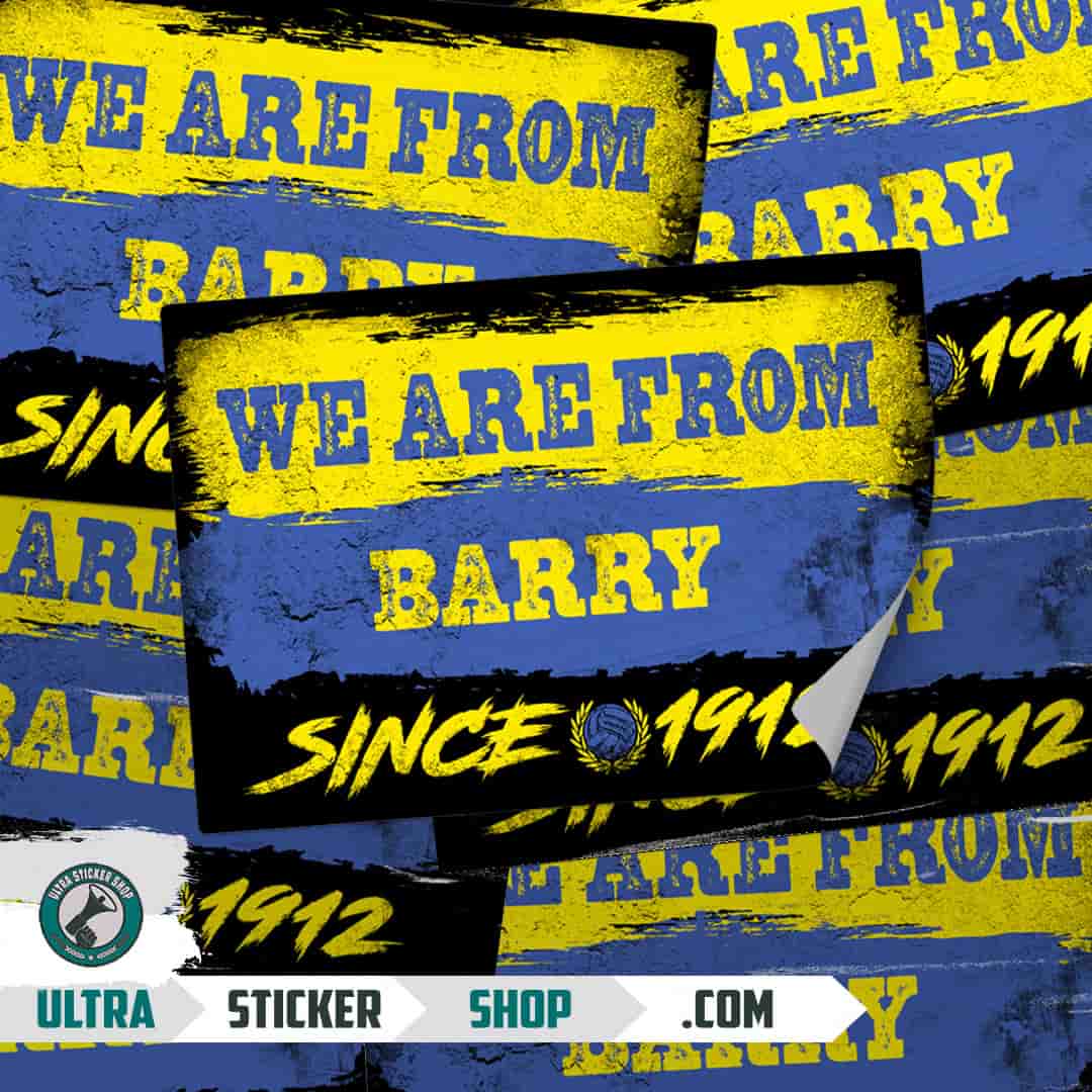 We are from Barry since 1912 Stickers