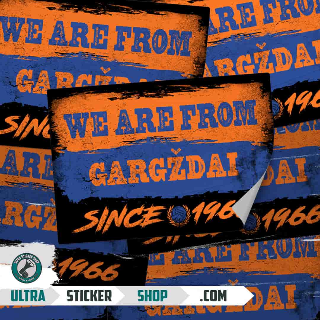 We are from Gargždai since 1966 Stickers