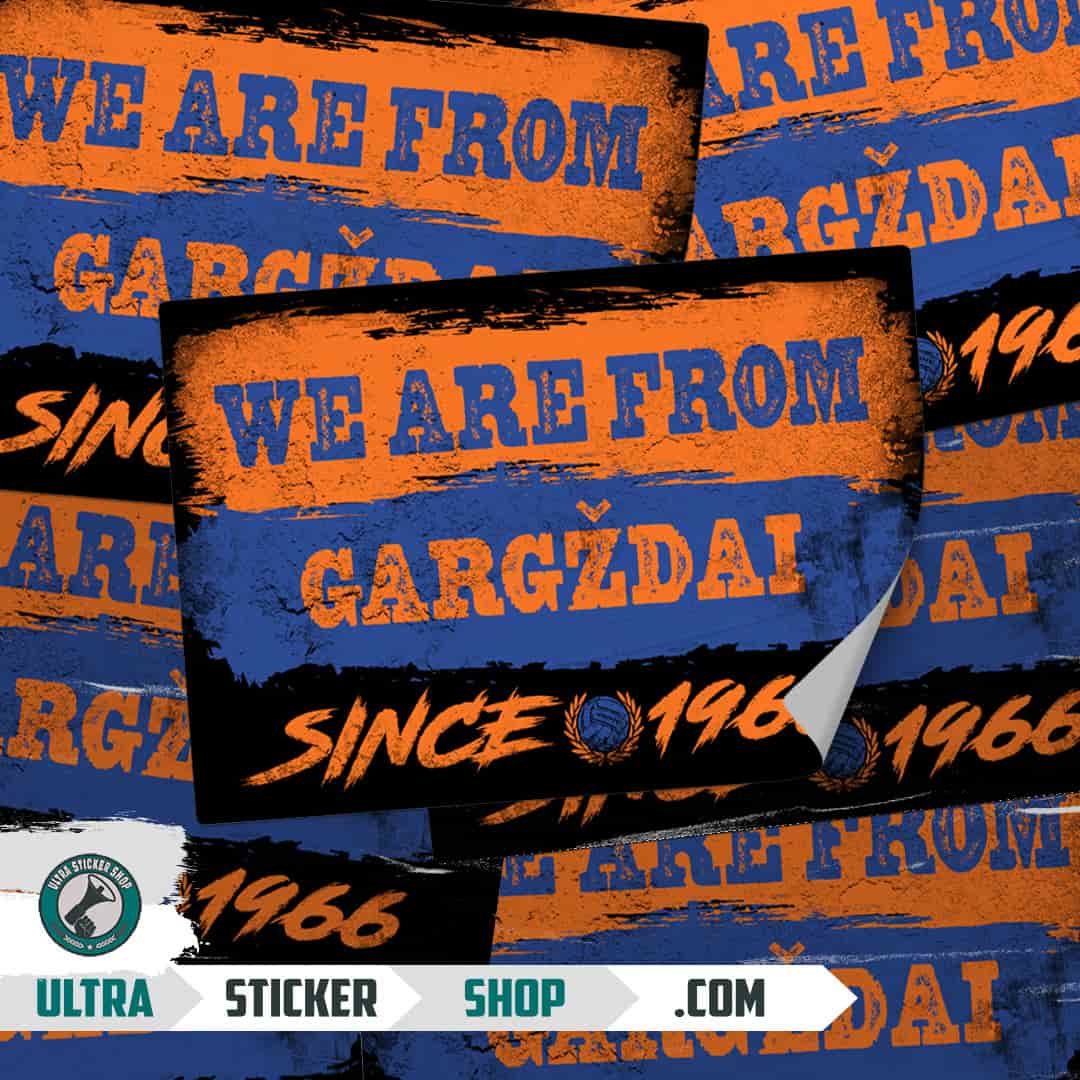 We are from Gargždai since 1966 Stickers