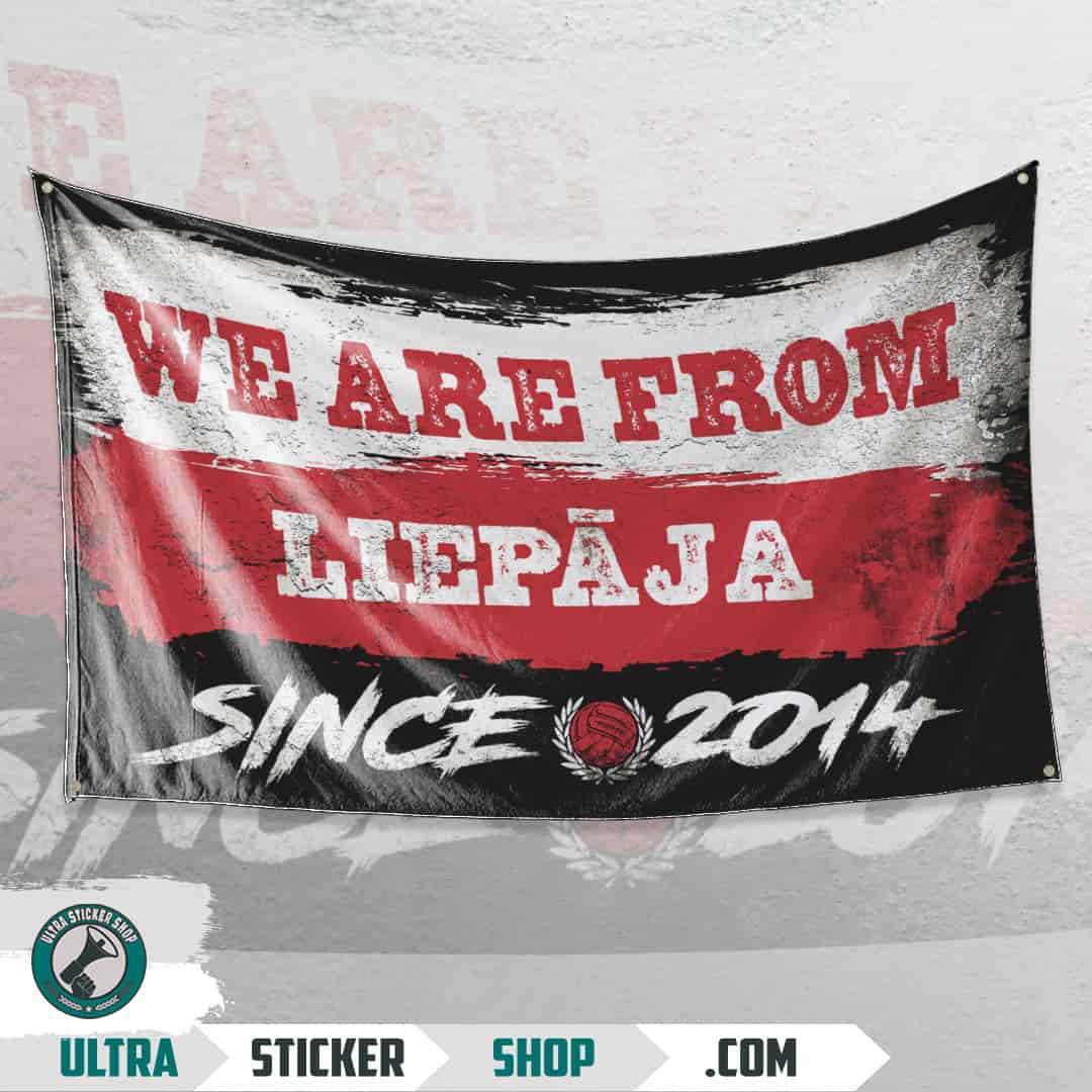 We are from Liepāja since 2014 Flag