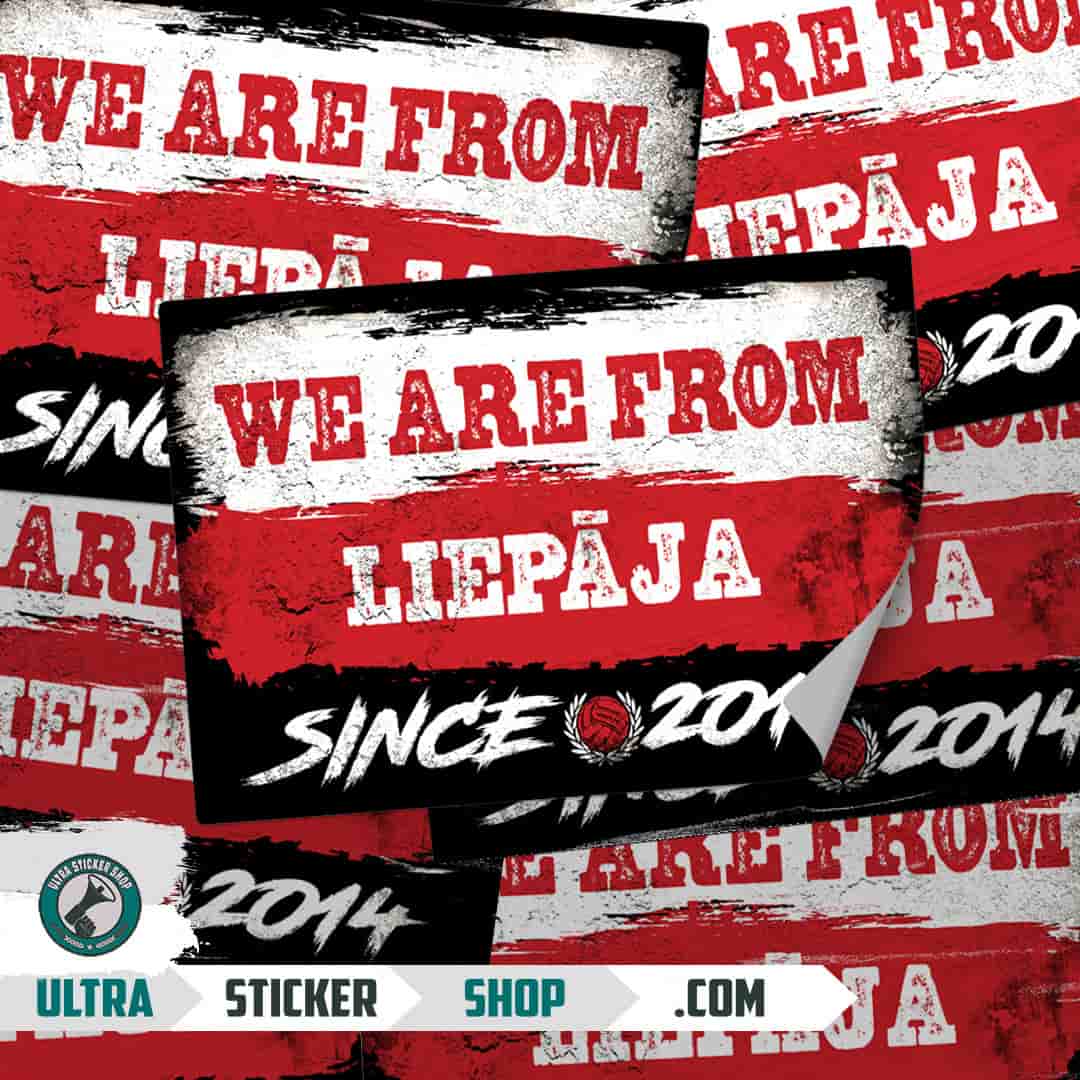 We are from Liepāja since 2014 Stickers