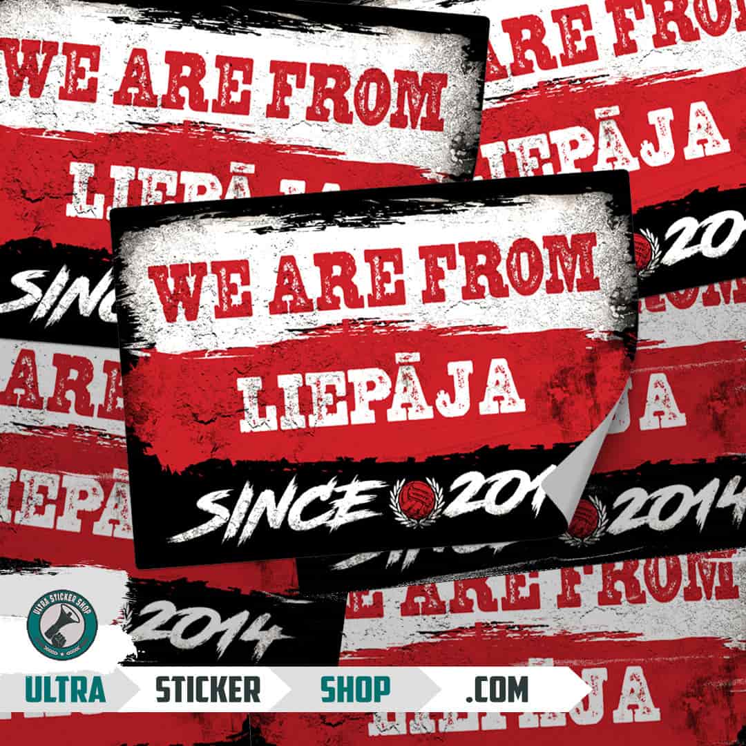 We are from Liepāja since 2014 Stickers