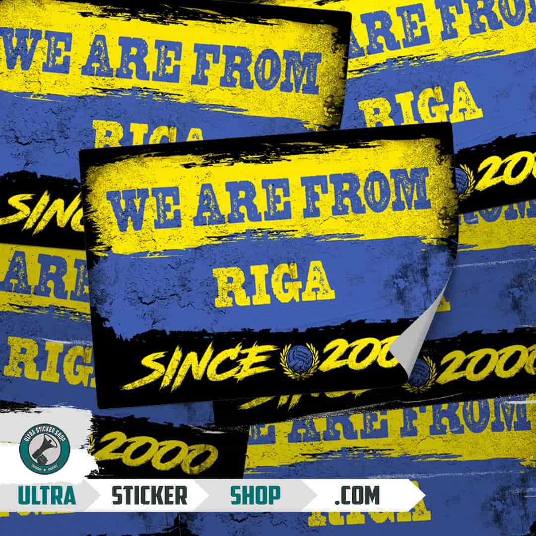 We are from Riga since 2000 Stickers