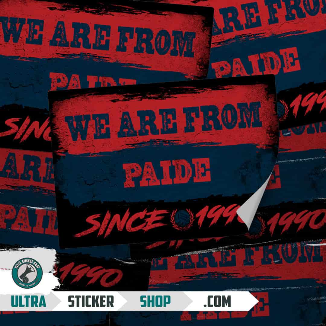 We are from Paide since 1990 Stickers