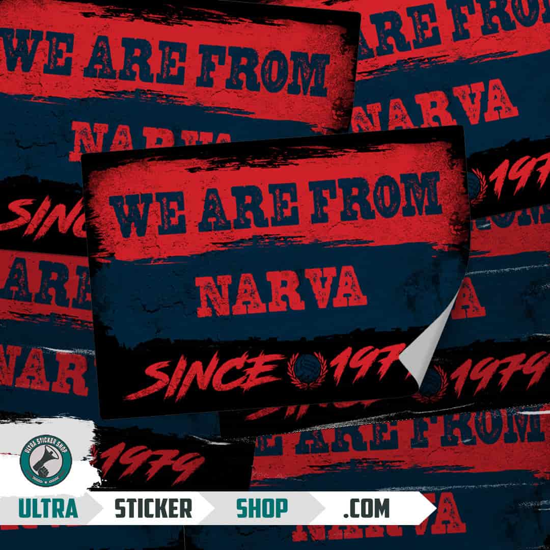 We are from Narva since 1979 Stickers