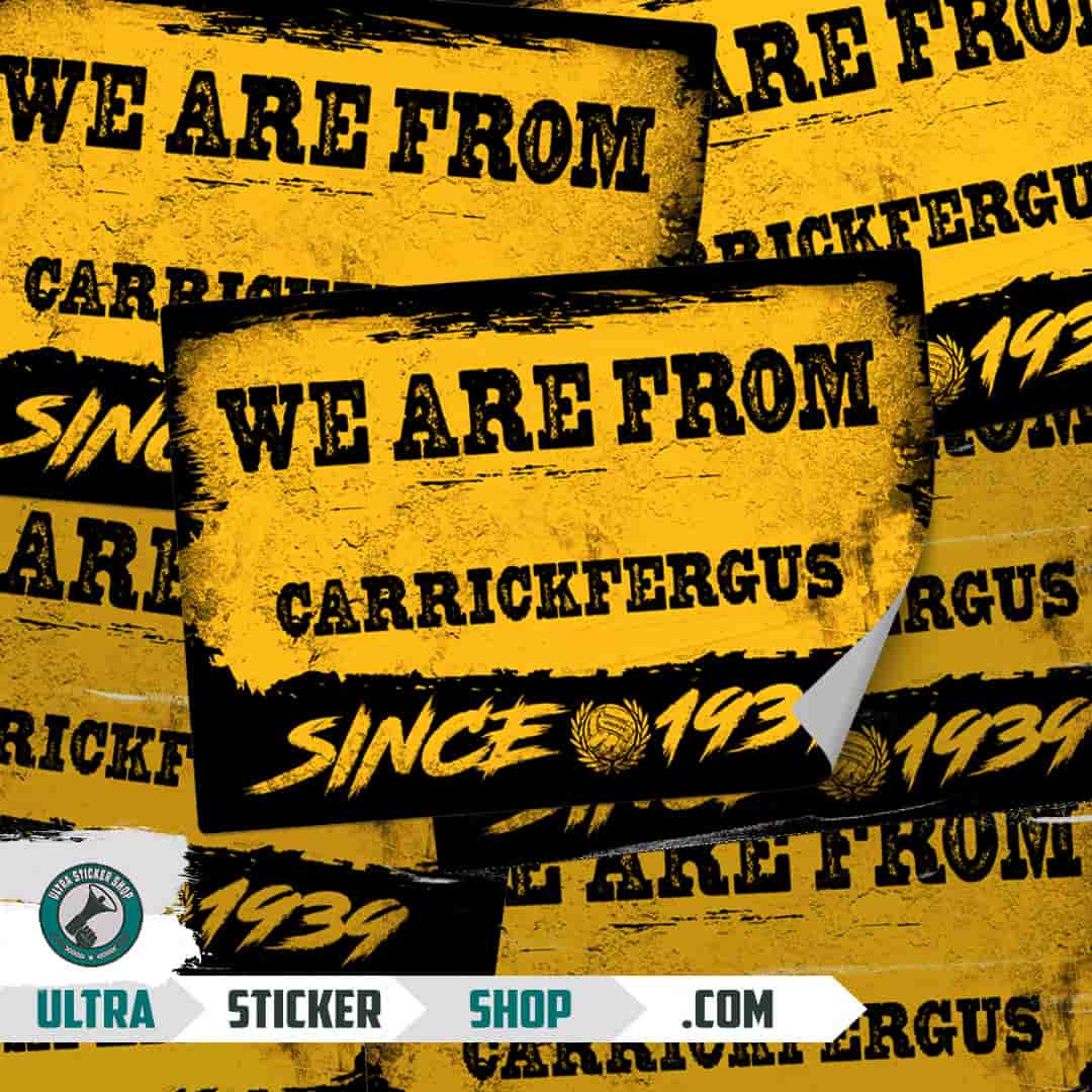 We are from Carrickfergus since 1939 Stickers